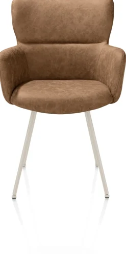 Sage, armstoel 4-pootjes creme - stof Oregon - Desert