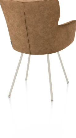 Sage, armstoel 4-pootjes creme - stof Oregon - Desert