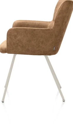 Sage, armstoel 4-pootjes creme - stof Oregon - Desert