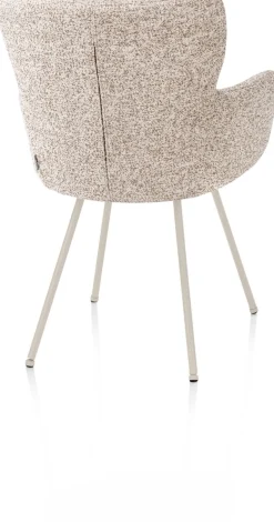 Sage, armstoel 4-pootjes creme - stof Luton - koper