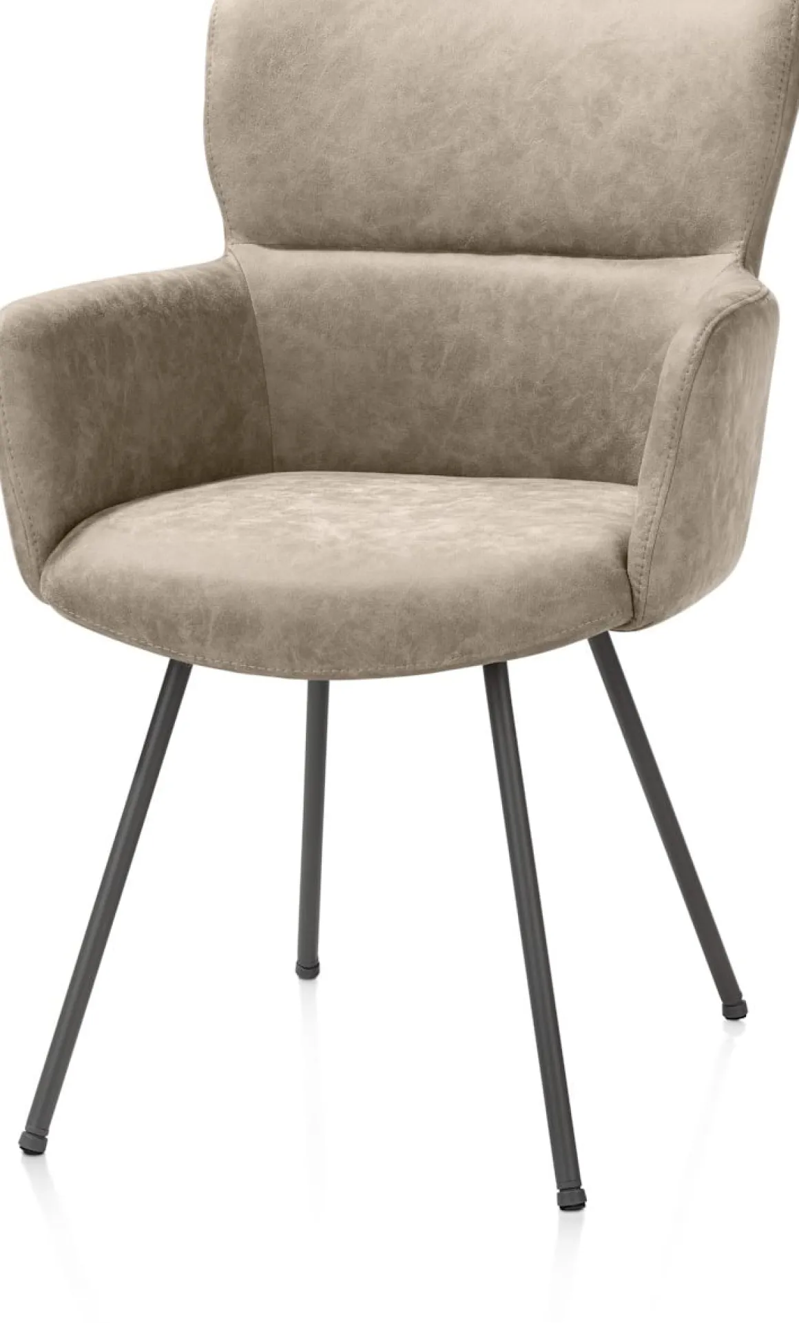 Sage, armstoel 4-pootjes graphiet - stof Oregon - beige