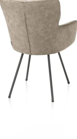 Sage, armstoel 4-pootjes graphiet - stof Oregon - beige