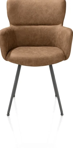 Sage, armstoel 4-pootjes graphiet - stof Oregon - Desert