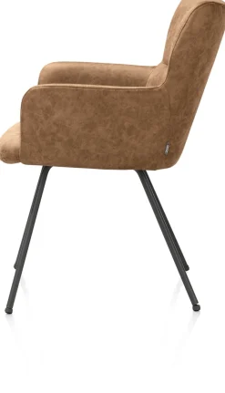 Sage, armstoel 4-pootjes graphiet - stof Oregon - Desert