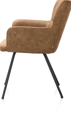 Sage, armstoel 4-pootjes rough off black - stof Oregon - Desert