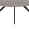 Saluti, EETKAMERTAFEL ELLIPS 240 X 110 CM. - 4-POOTJES - ROUGH OFF BLACK - Lava