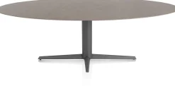 Saluti, EETKAMERTAFEL ELLIPS 240 X 110 CM. - CENTRALE POOT - GRAPHIET - Lava