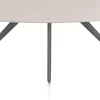 Saluti, EETKAMERTAFEL ELLIPS 210 X 105 CM. - 4-POOTJES - GRAPHIET - Light sand