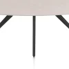 Saluti, EETKAMERTAFEL ELLIPS 240 X 110 CM. - 4-POOTJES - ROUGH OFF BLACK - Light sand