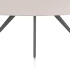 Saluti, EETKAMERTAFEL ELLIPS 180 X 105 CM. - 4-POOTJES - GRAPHIET - Light sand