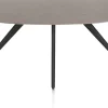 Saluti, EETKAMERTAFEL ELLIPS 180 X 105 CM. - 4-POOTJES - ROUGH OFF BLACK - Lava