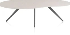 Saluti, EETKAMERTAFEL ORGANISCH 240 X 120 CM. - 4-POOTJES - GRAPHIET - Light sand