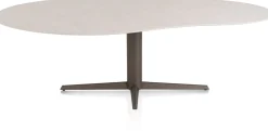 Saluti, EETKAMERTAFEL ORGANISCH 240 X 120 CM. - CENTRALE POOT - STEELBROWN - Light sand