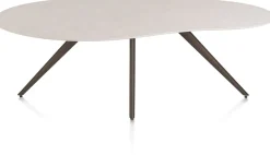 Saluti, EETKAMERTAFEL ORGANISCH 210 X 120 CM. - 4-POOTJES - STEELBROWN - Light sand