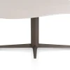 Saluti, EETKAMERTAFEL ORGANISCH 180 X 120 CM. - CENTRALE POOT - STEELBROWN - Light sand