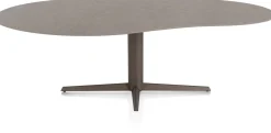 Saluti, EETKAMERTAFEL ORGANISCH 240 X 120 CM. - CENTRALE POOT - STEELBROWN - Lava