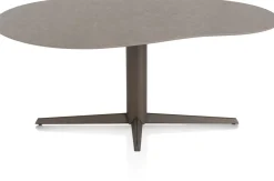 Saluti, EETKAMERTAFEL ORGANISCH 180 X 120 CM. - CENTRALE POOT - STEELBROWN - Lava