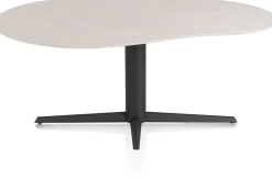 Saluti, EETKAMERTAFEL ORGANISCH 180 X 120 CM. - CENTRALE POOT - ROUGH OFF BL - Light sand