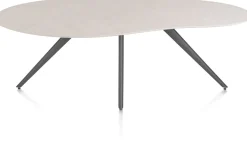 Saluti, EETKAMERTAFEL ORGANISCH 210 X 120 CM. - 4-POOTJES - GRAPHIET - Light sand
