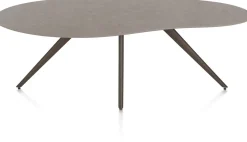 Saluti, EETKAMERTAFEL ORGANISCH 210 X 120 CM. - 4-POOTJES - STEELBROWN - Lava