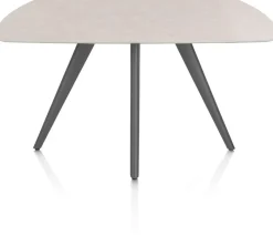 Saluti, EETKAMERTAFEL OVAAL 150 X 105 CM. - 4-POOTJES - GRAPHIET - Light sand