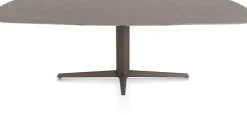 Saluti, EETKAMERTAFEL OVAAL 240 X 110 CM. - CENTRALE POOT - STEELBROWN - Lava