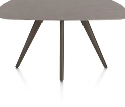 Saluti, EETKAMERTAFEL OVAAL 150 X 105 CM. - 4-POOTJES - STEELBROWN - Lava