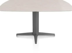 Saluti, EETKAMERTAFEL OVAAL 150 X 105 CM. - CENTRALE POOT - GRAPHIET - Light sand