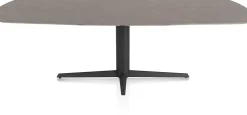 Saluti, EETKAMERTAFEL OVAAL 240 X 110 CM. - CENTRALE POOT - ROUGH OFF BLACK - Lava