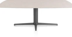 Saluti, EETKAMERTAFEL OVAAL 210 X 105 CM. - CENTRALE POOT - GRAPHIET - Light sand