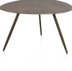 Salutina, salontafel 68 x 68 cm - 3 pootjes - steelbrown