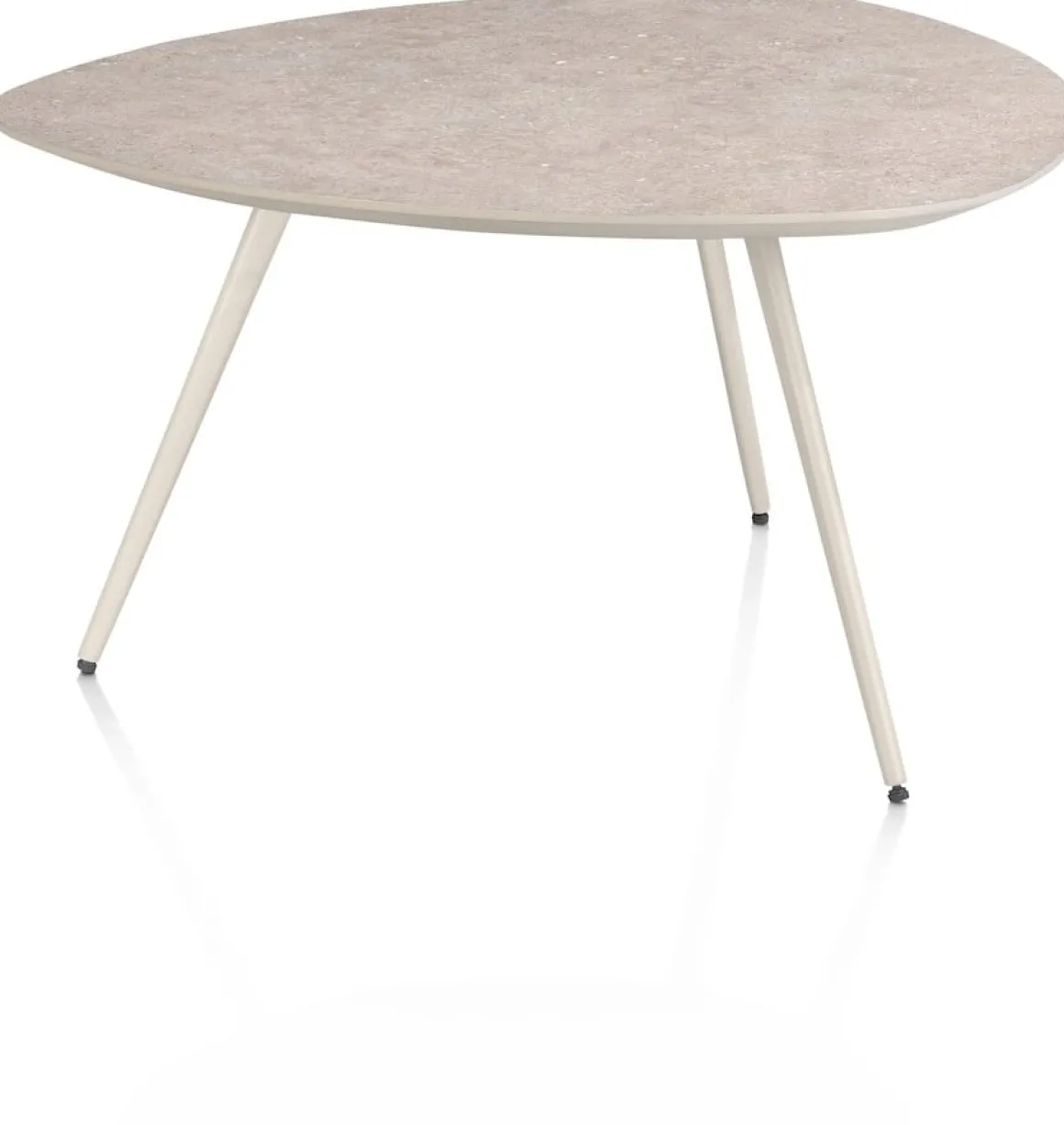 Salutina, salontafel 68 x 68 cm - 3 pootjes - crème