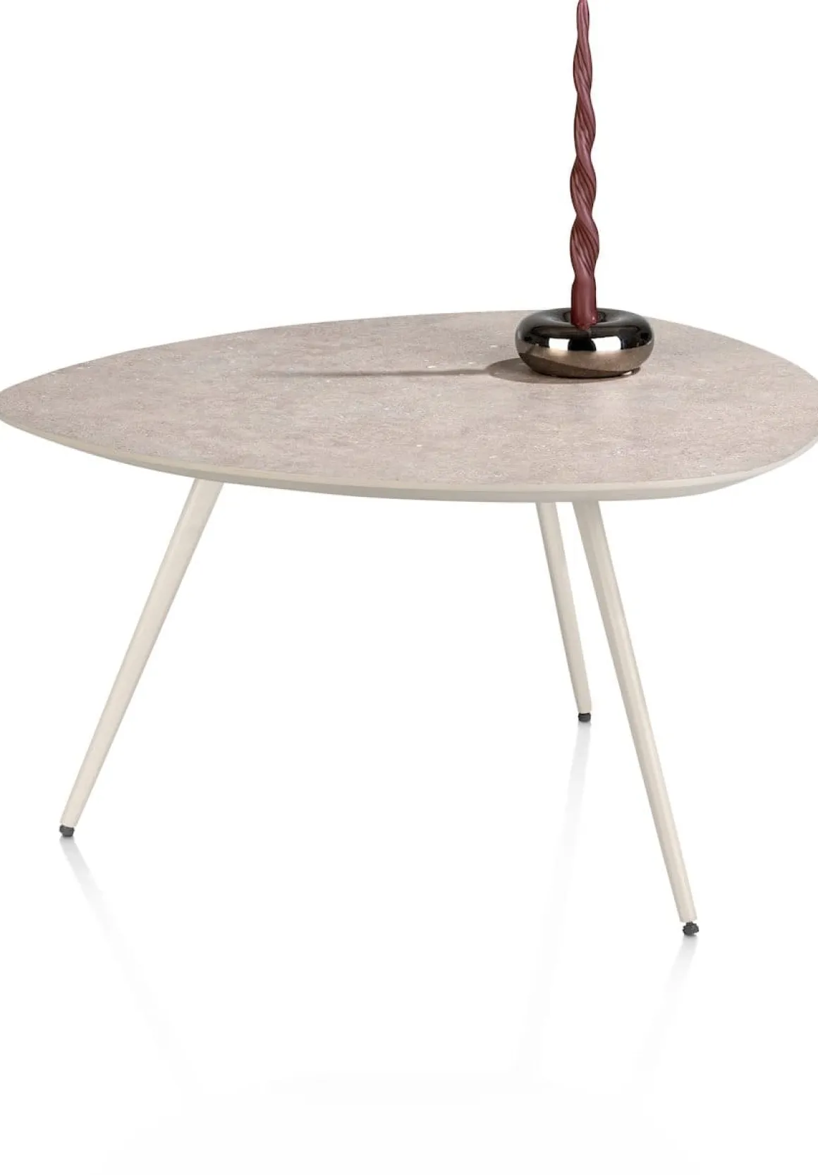 Salutina, salontafel 68 x 68 cm - 3 pootjes - crème