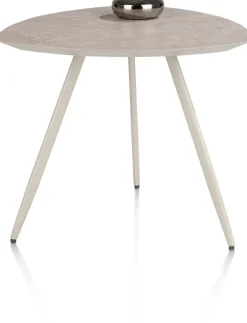 Salutina, salontafel 53 x 53 cm - 3 pootjes - crème