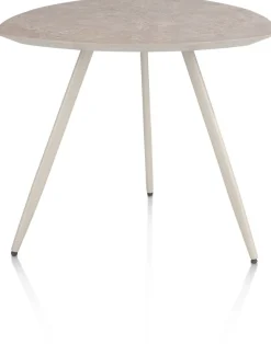 Salutina, salontafel 53 x 53 cm - 3 pootjes - crème