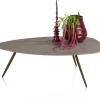 Salutina, slontafel 110 x 80 cm - 3 pootjes - steelbrown
