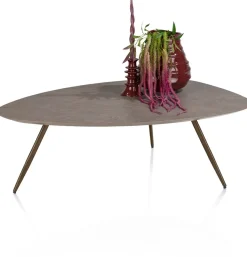 Salutina, slontafel 110 x 80 cm - 3 pootjes - steelbrown
