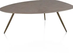 Salutina, slontafel 110 x 80 cm - 3 pootjes - steelbrown