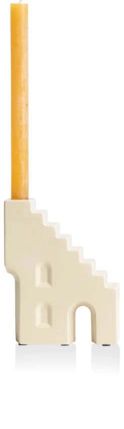 Skala kandelaar (H17.6cm) in de kleur Creme - COCOmaison