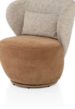 Solee fauteuil - draaibaar in de kleur Koper - XOOON
