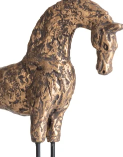 Stallion beeld (H35cm) in de kleur Goud - COCOmaison