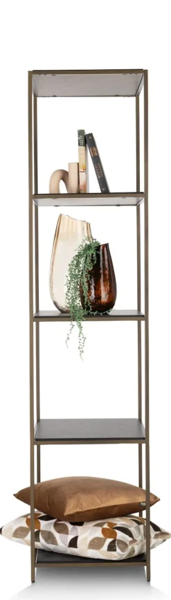 Stand up rek 45x50x193cm in de kleur Goud - COCOmaison