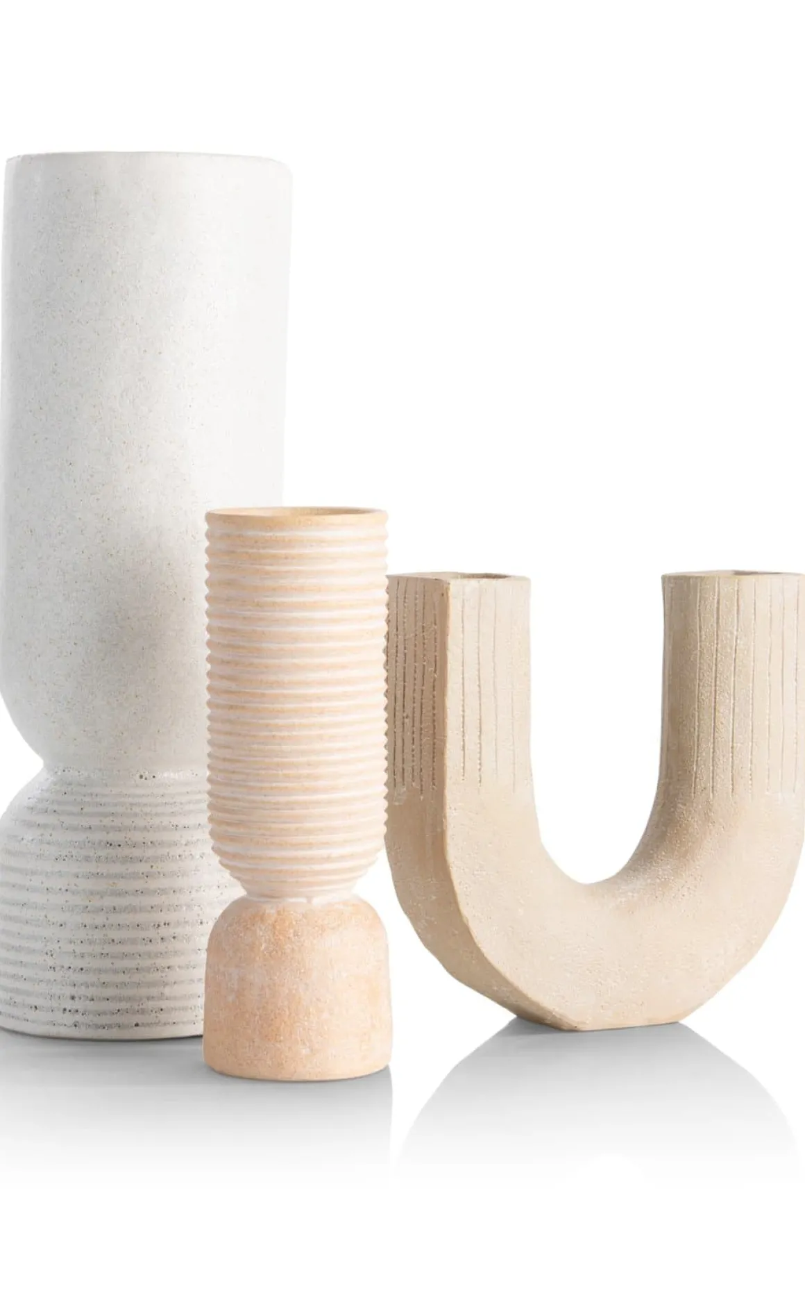 Suze vaas H16cm in de kleur Beige - COCOmaison