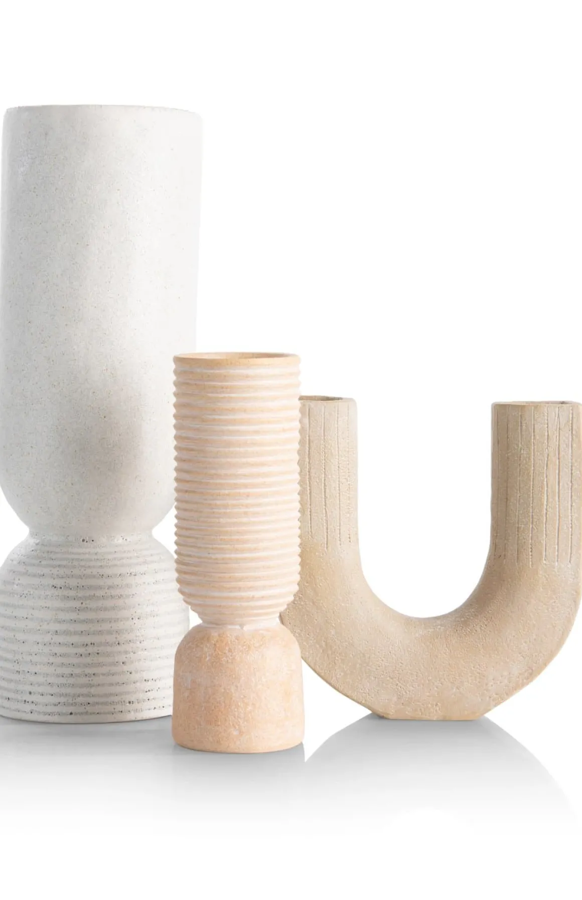 Suze vaas H16cm in de kleur Beige - COCOmaison