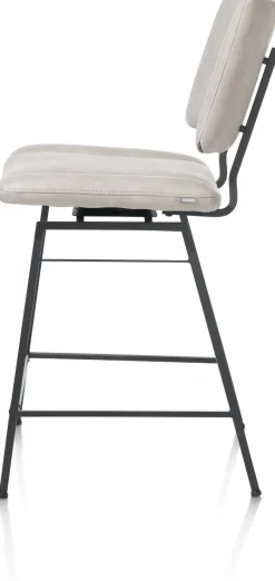 TATUM barstoel - draaibaar - stof Pala - lichtgrijs