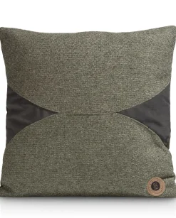 Timeless Aria kussen 45x45cm in de kleur Olijf - COCOmaison