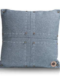 Timeless Avery kussen 50x50cm in de kleur Blauw - COCOmaison