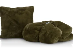 Timeless Evie plaid 130x160cm in de kleur Olijf - COCOmaison