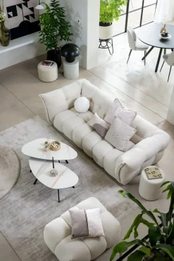 Timeless Sean kussen 60x60cm in de kleur Beige - COCOmaison