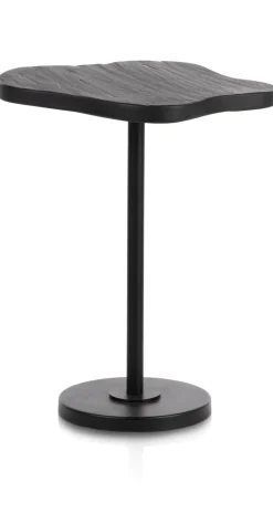 Tina bijzettafel H50cm in de kleur Zwart - COCOmaison